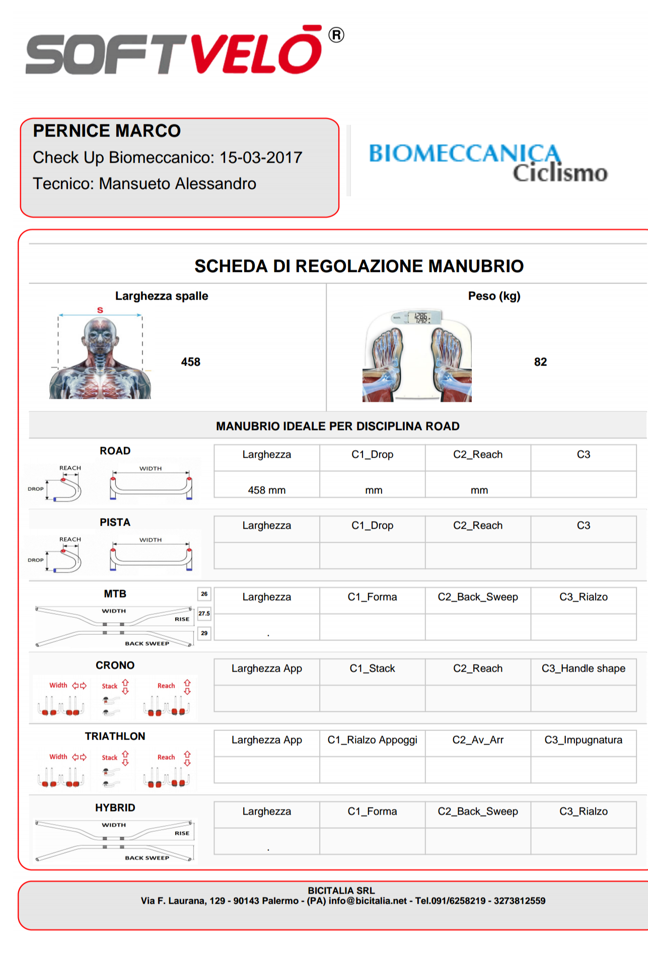 Valutazione biomeccanica Marco Pernice