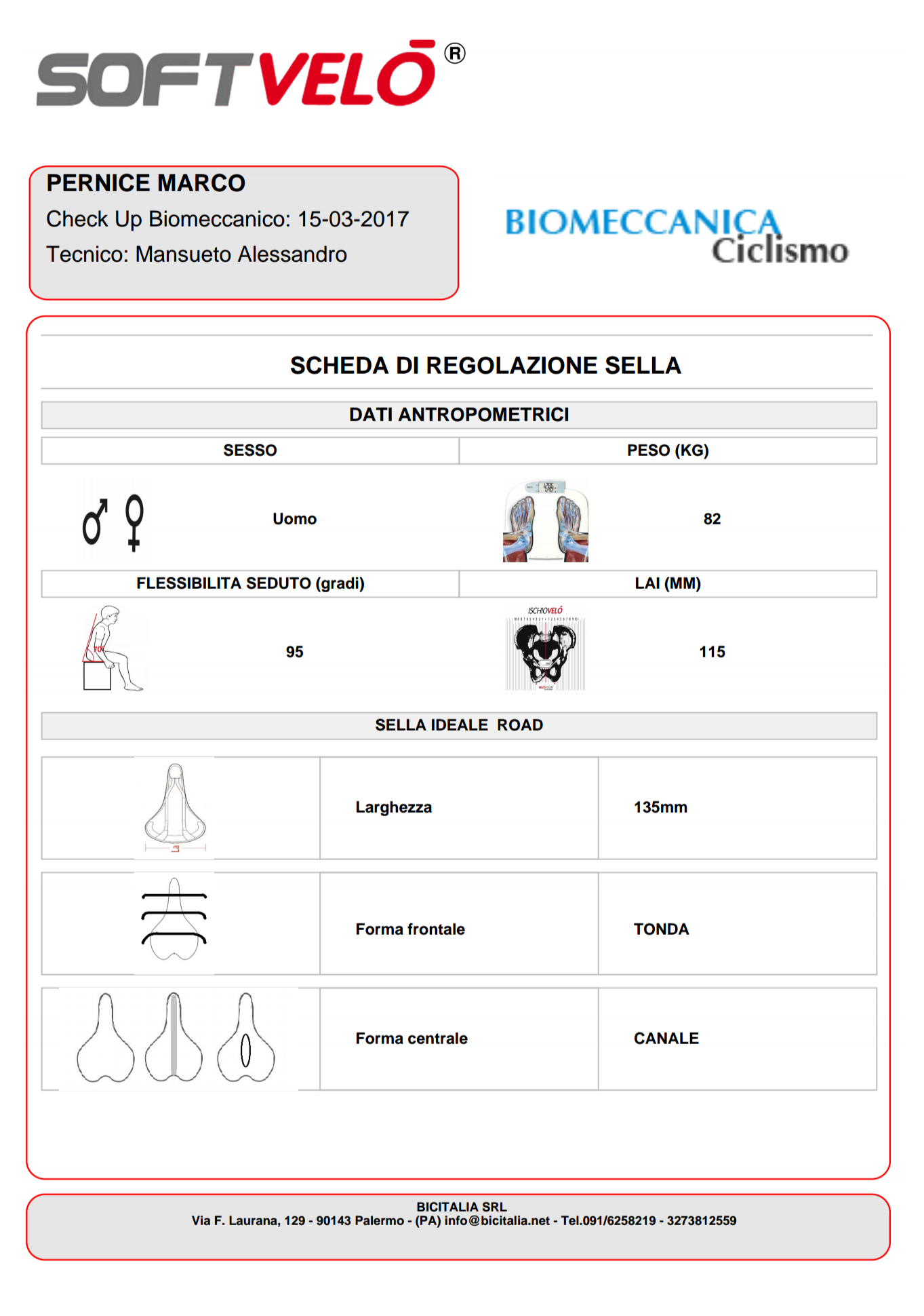 Valutazione biomeccanica Marco Pernice