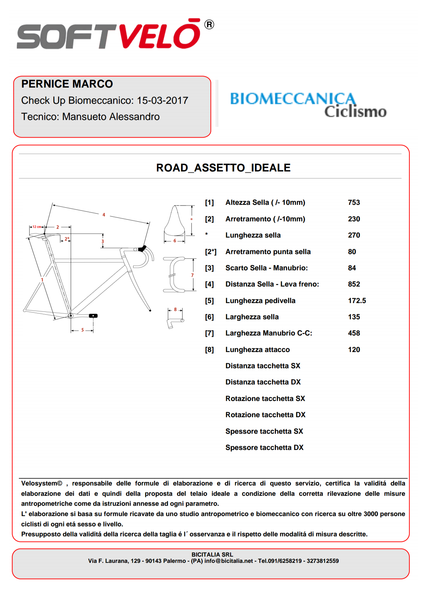Valutazione biomeccanica Marco Pernice